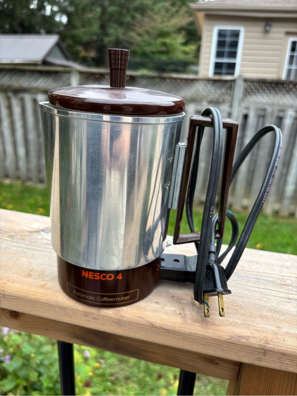 Vintage Nesco 4 Automatic Coffeemaker Aluminum Percolator